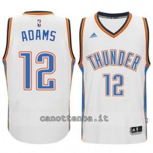 maglia steven adams #12 oklahoma city thunder 2014-2015 bianca