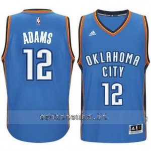 maglia steven adams #12 oklahoma city thunder 2014-2015 blu