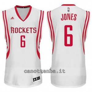 maglia terrence jones #6 houston rockets 2014-2015 bianca