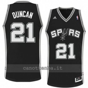 maglia tim duncan #21 san antonio spurs revolution 30 nero