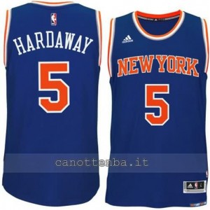 maglia tim hardaway #5 new york knicks 2015 swingman blu