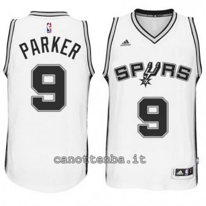 maglia tonny parker #9 san antonio spurs 2014-2015 bianca