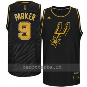 maglia tonny parker #9 san antonio spurs moda nero