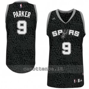 maglia tony parker #9 san antonio spurs leopard