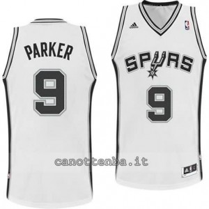 maglia tony parker #9 san antonio spurs revolution 30 bianca