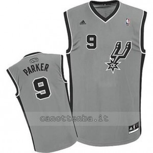 maglia tony parker #9 san antonio spurs revolution 30 grigio