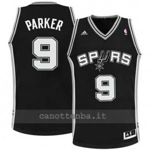 maglia tony parker #9 san antonio spurs revolution 30 nero