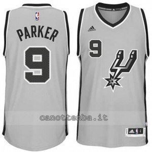 maglia tony parket #9 san antonio spurs 2014-2015 grigio