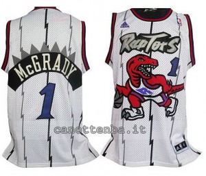 maglia tracy McGrady #1 toronto raptors bianca