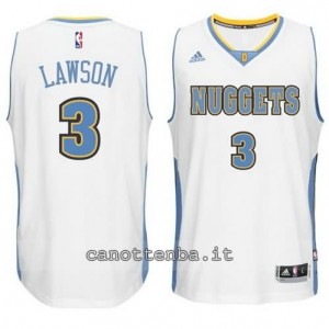 maglia ty lawson #3 denver nuggets 2014-2015 bianca