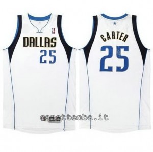 maglia vince carter #25 dallas mavericks revolution 30 bianca