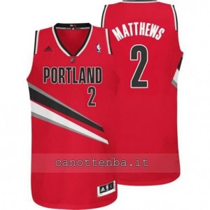 maglia wesley matthews #2 portland trail blazers revolution 30 rosso