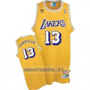 maglia wilt chamberlain #13 los angeles lakers giallo