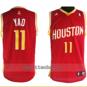 maglia yao ming #11 houston rockets rosso