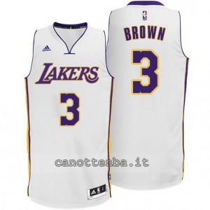 maglie anthony brown #3 los angeles lakers alternato bianca