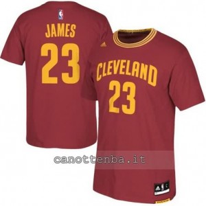 maglietta LeBron james #23 cleveland cavaliers rosso