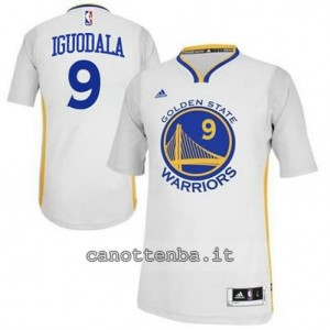 maglietta andre iguodala #9 golden state warriors 2014-2015 bianca