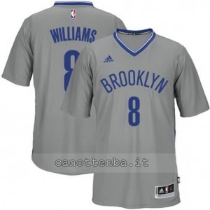 maglietta deron williams #8 brooklyn nets grigio