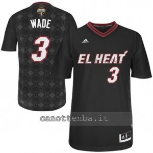maglietta dwyane wade #3 miami heat nero