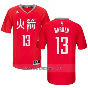 maglietta james harden #13 houston rockets cinese rosso