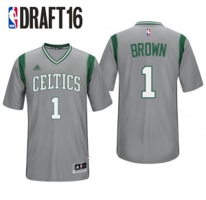maglietta jaylen brown 1 boston celtics draft 2016 grigio