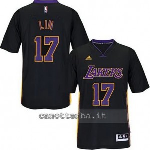 maglietta jeremy lin #17 los angeles lakers 2014-2015 nero