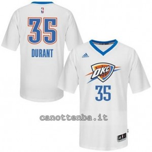 maglietta kevin durant #35 oklahoma city thunder bianca