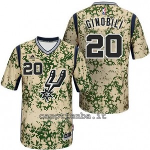 maglietta manu ginobili #20 san antonio spurs camo