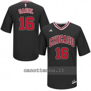 maglietta pau gasol #16 chicago bulls nero