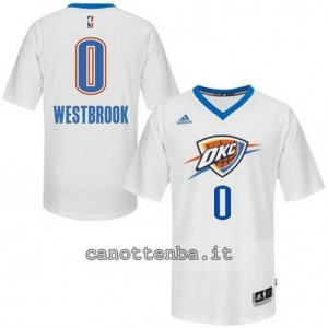 maglietta russell westbrook #0 oklahoma city thunder bianca