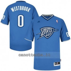 maglietta russell westbrook #0 oklahoma city thunder blu