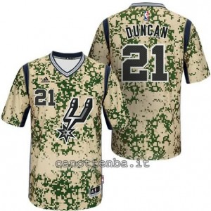 maglietta tim duncan #21 san antonio spurs camo