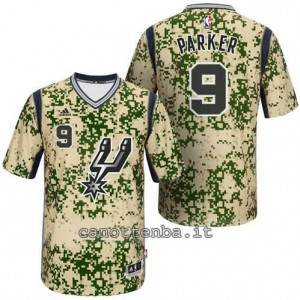 maglietta tony parker #9 san antonio spurs camo