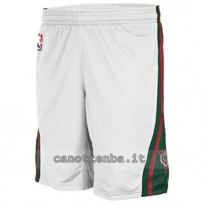 pantaloncini nba milwaukee bucks bianca