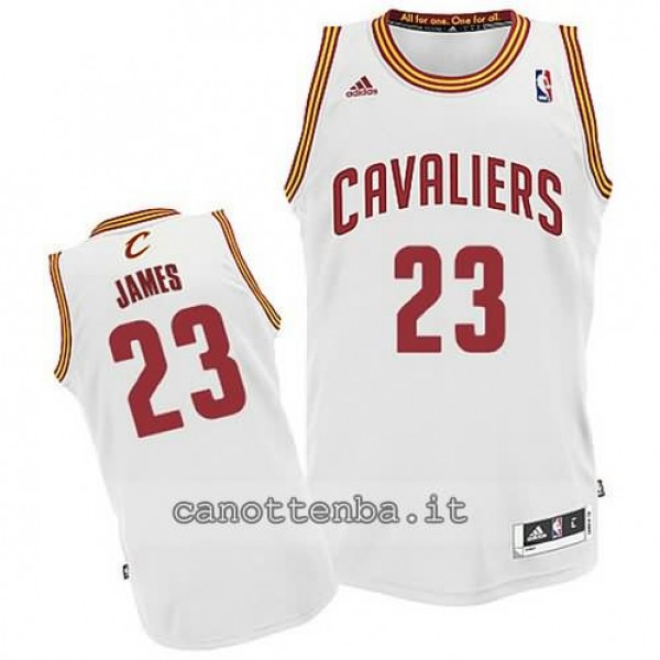 maglia LeBron james 23 cleveland cavaliers revolution 30 bianca Maglie canotte e pantaloncini su canottebasket