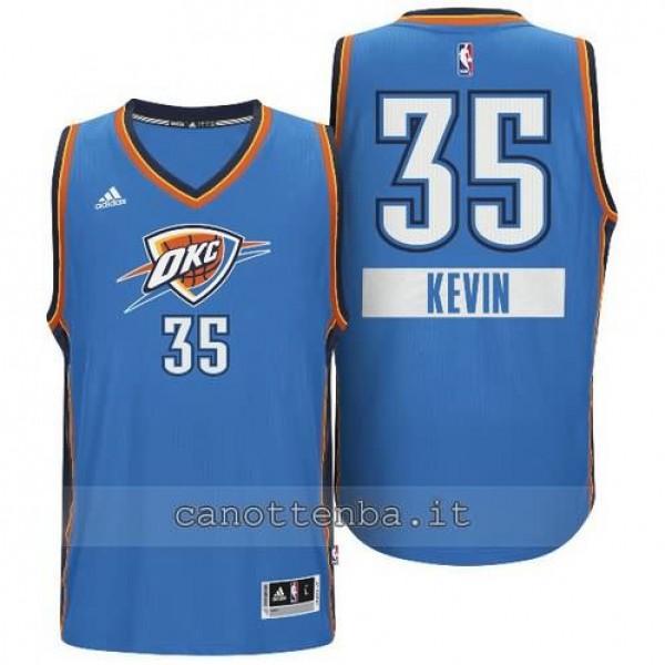 maglia kevin durant 35 oklahoma city thunder natale blu magliette e pantaloncini da ora online. canottebasket