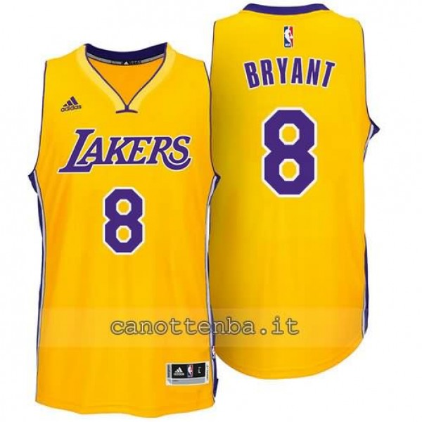 Smanicati basket maglia kobe bryant 8 los angeles lakers giallo. canottebasket