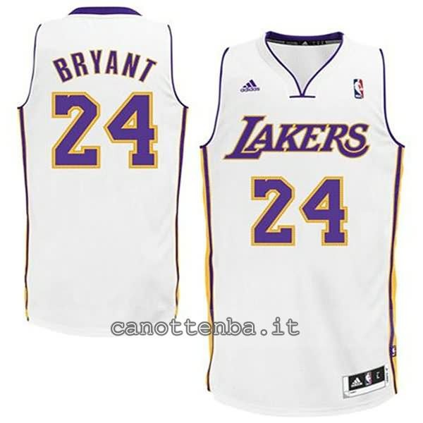 maglia nba bambino los angeles lakers kobe bryant 24 bianca Maglie canotte e pantaloncini su canottebasket