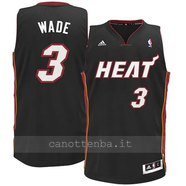 maglia nba bambino miami heat dwyane wade 3 nero magliette e pantaloncini da ora online. canottebasket